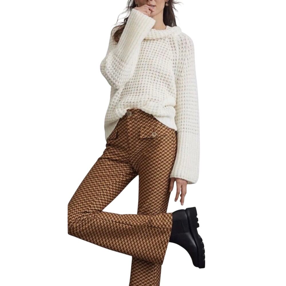 ANTHROPOLOGIE MAEVE Women’s Dionne Ivory Bell Sleeve Cowl Neck Sweater
